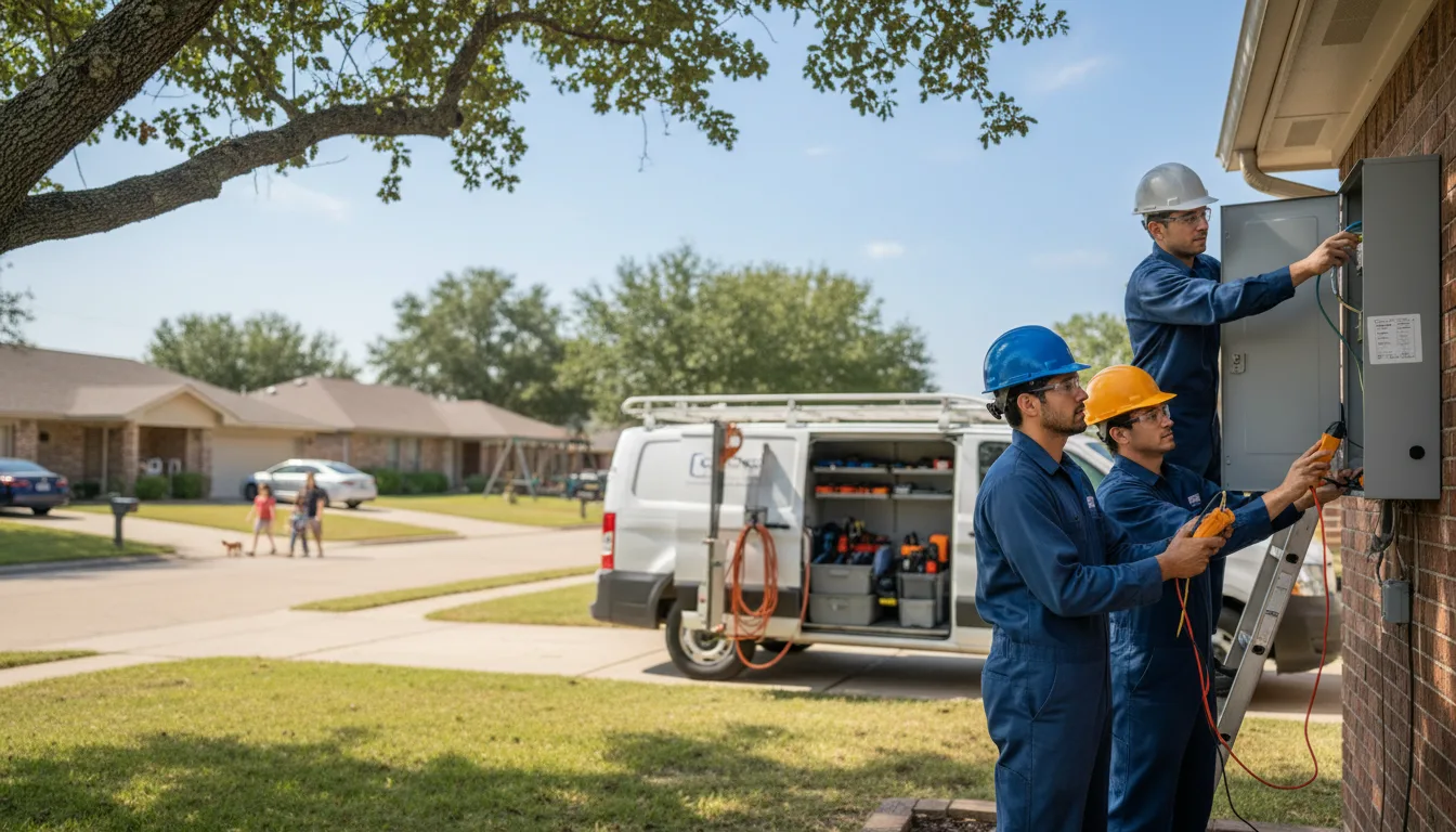 Certified electrician providing emergency electrical services in Leon, OK
